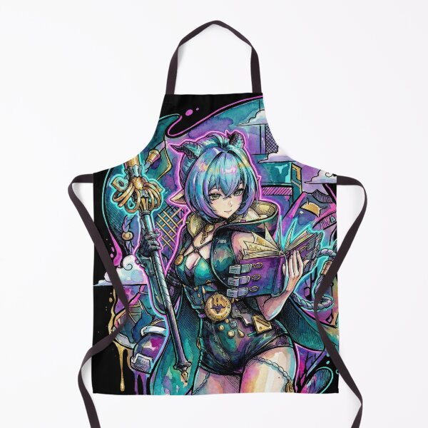 Item preview, Zenless Zone Zero Lucia Elowen Cerulean Hair Goat Horns Art designed and sold by Senpaiwaves.