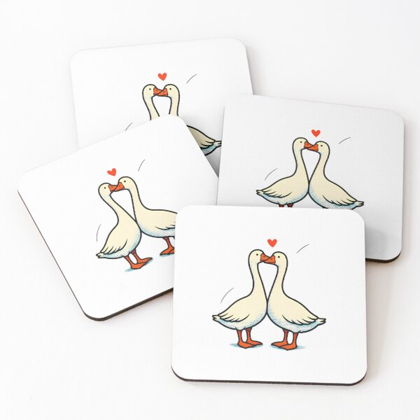 Item preview, Gansos besándose | Adorables pájaros enamorados designed and sold by HBDStudio.