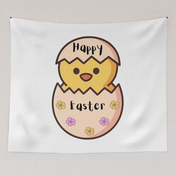 Item preview, Happy Easter And Chicken In Shell. designed and sold by Dinasshop.