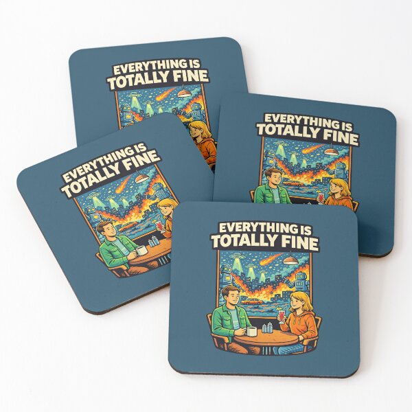 Item preview, Everything Is Totally Fine Apocalypse Cafe Art designed and sold by OliaCreate.