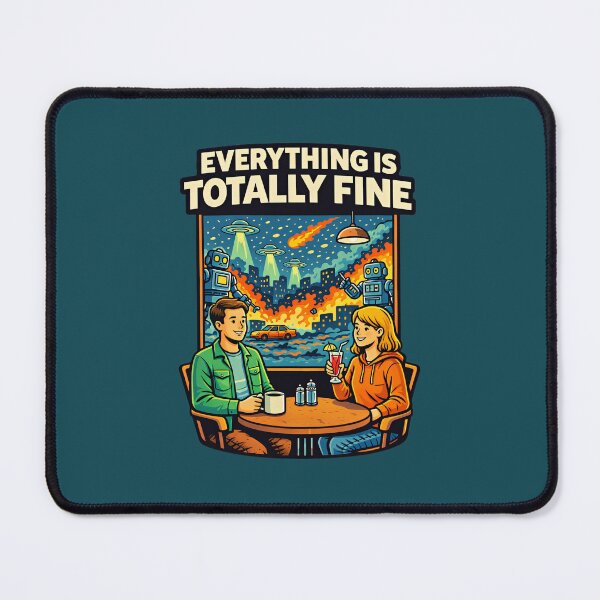 Item preview, Everything Is Totally Fine Apocalypse Cafe Art designed and sold by OliaCreate.