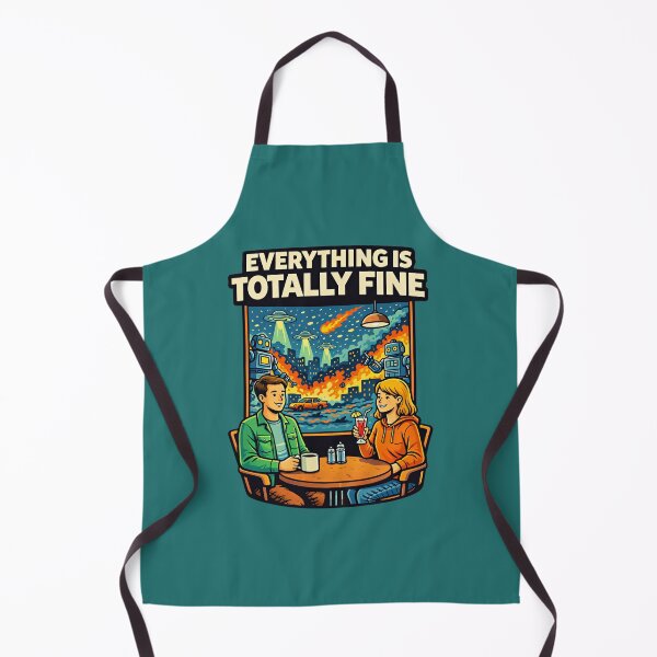 Item preview, Everything Is Totally Fine Apocalypse Cafe Art designed and sold by OliaCreate.