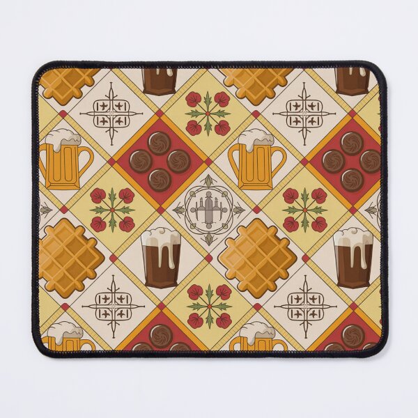 Item preview, Belgian Folk Pattern – Waffles, Beer & Chocolate designed and sold by Midnight Veil Designs.