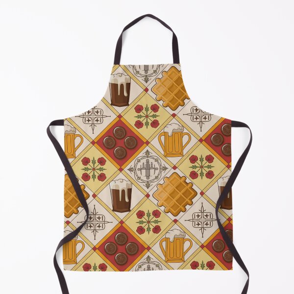Item preview, Belgian Folk Pattern – Waffles, Beer & Chocolate designed and sold by Midnight Veil Designs.
