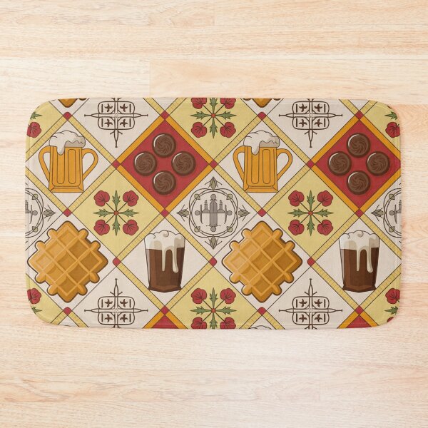 Item preview, Belgian Folk Pattern – Waffles, Beer & Chocolate designed and sold by Midnight Veil Designs.