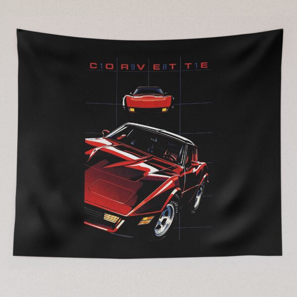 Item preview, 1981 Corvette C3 – Retro Performance Poster Style Artwork designed and sold by Stinky Lincy's Apparel Company.