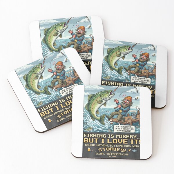 Item preview, Retro Pixel Art "Fishing is Misery... But I Love It!" Design designed and sold by NoriudaR.
