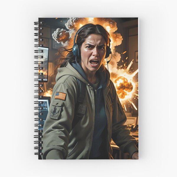 Item preview, Furious Gamer Amid Firestorm In Midnight Control Room designed and sold by ArtaFutura.