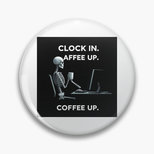 Item preview, Skeleton Office Graphic with "COFFEE UP" Text designed and sold by NoriudaR.