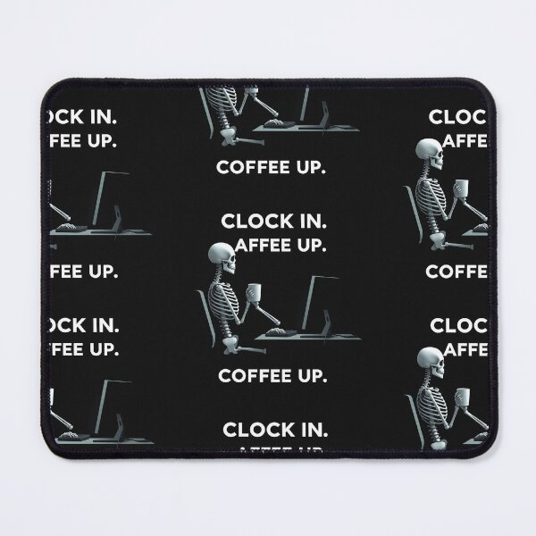 Item preview, Skeleton Office Graphic with "COFFEE UP" Text designed and sold by NoriudaR.