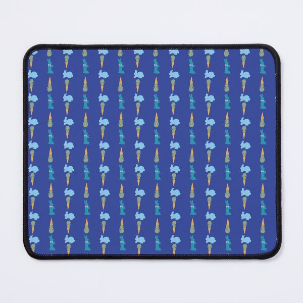Item preview, Blue & Teal Dapper Bunnies with Carrots Stripes designed and sold by Digitalmyth's Designs.