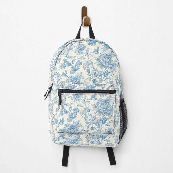 Item preview, Blue Vintage Floral Toile Pattern designed and sold by OliaCreate.