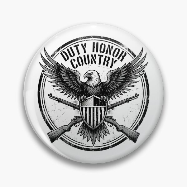 Item preview, Distressed Duty Honor Country Military Eagle Emblem for Patriots designed and sold by chattsuede.