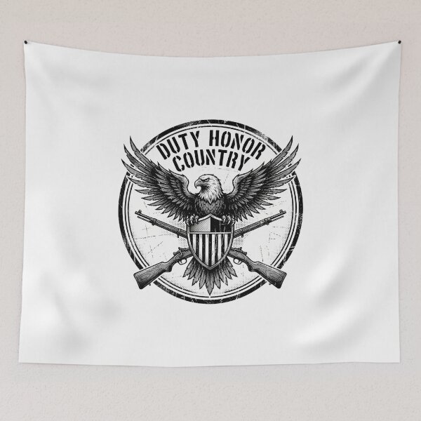 Item preview, Distressed Duty Honor Country Military Eagle Emblem for Patriots designed and sold by chattsuede.