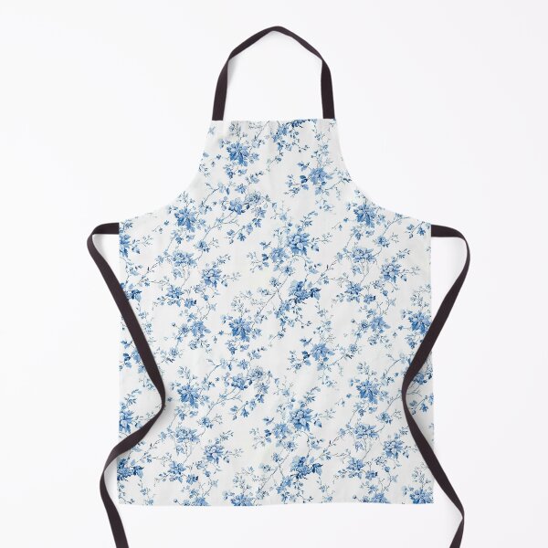 Item preview, Blue Vintage Floral Toile Pattern designed and sold by OliaCreate.