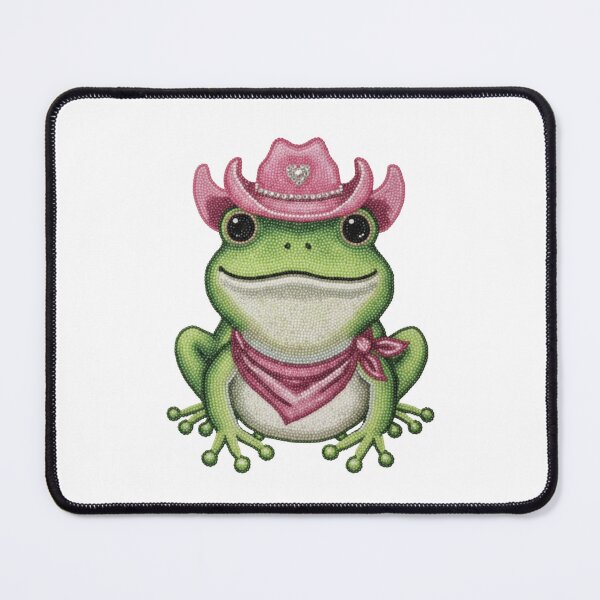 Item preview, Cowgirl Frog Rhinestone Design | Pink Cowboy Hat Cute Frog Western Aesthetic Graphic designed and sold by MS Pod Studio.