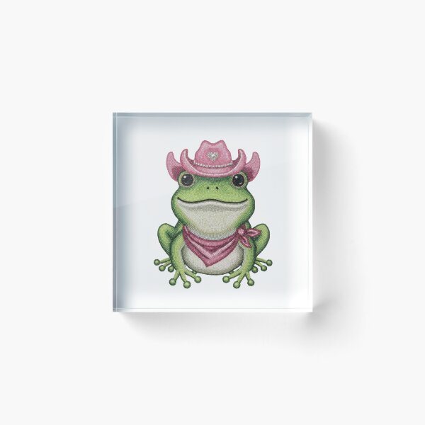 Item preview, Cowgirl Frog Rhinestone Design | Pink Cowboy Hat Cute Frog Western Aesthetic Graphic designed and sold by MS Pod Studio.