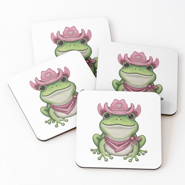 Item preview, Cowgirl Frog Rhinestone Design | Pink Cowboy Hat Cute Frog Western Aesthetic Graphic designed and sold by MS Pod Studio.