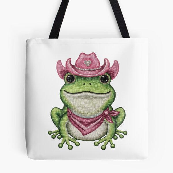 Item preview, Cowgirl Frog Rhinestone Design | Pink Cowboy Hat Cute Frog Western Aesthetic Graphic designed and sold by MS Pod Studio.