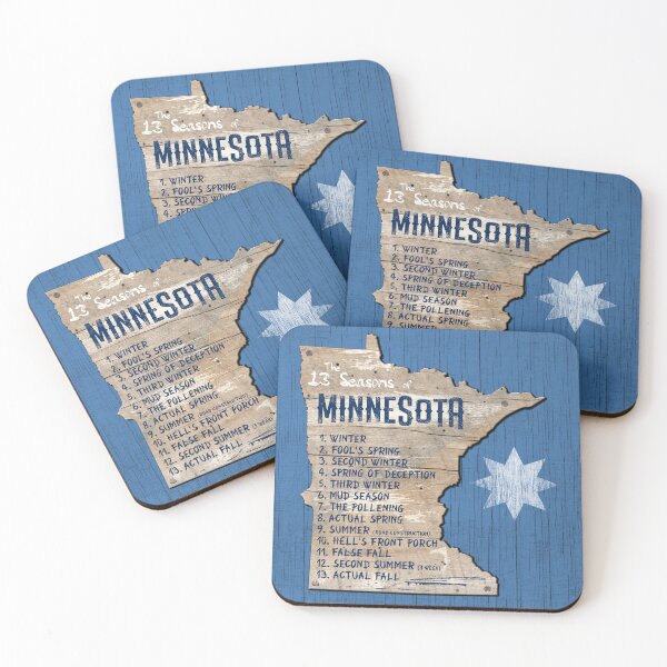 Item preview, Minnesota 13 Seasons | State Map | Horizontal designed and sold by IsegrimDesigns.