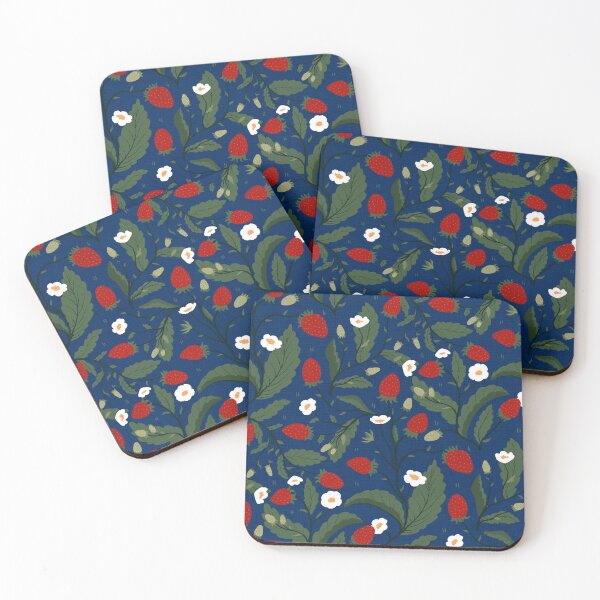 Item preview, Strawberry blue pattern designed and sold by natinart.
