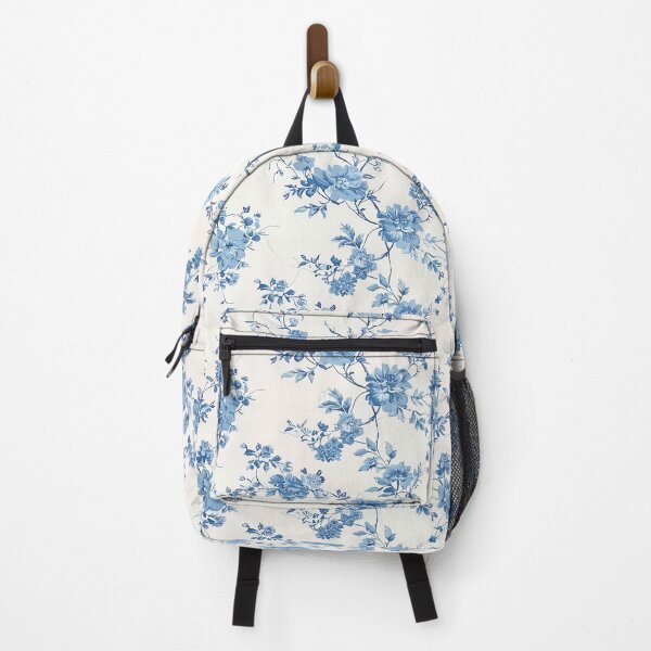Item preview, Blue Vintage Floral Toile Pattern designed and sold by OliaCreate.