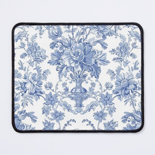 Item preview, Blue Vintage Floral Toile Pattern designed and sold by OliaCreate.