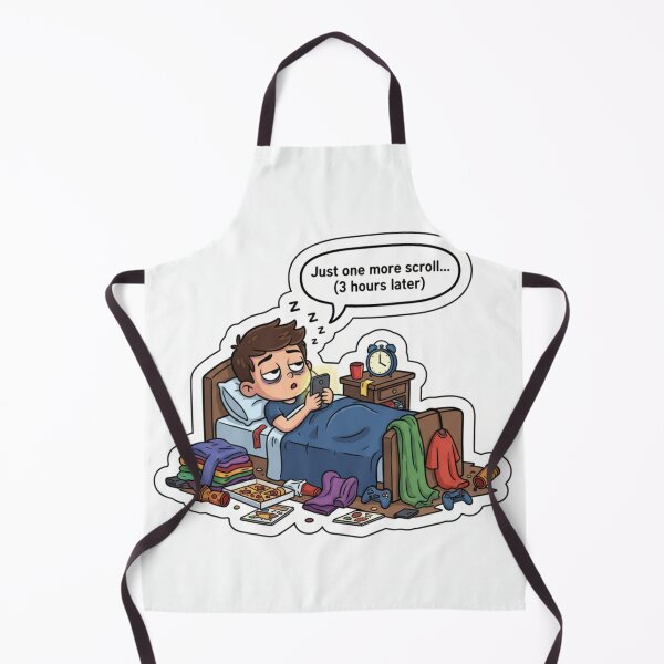 Item preview, Late Night Phone Addiction Cartoon designed and sold by Doodlory.