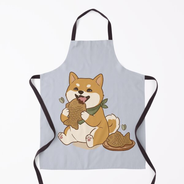 Item preview, Cute Shiba Inu Eating Taiyaki Fish Bread Minimalist Kawaii designed and sold by Minimochi Art.