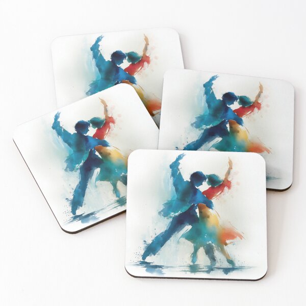 Item preview, Dancing in the Rain – Watercolor Couple Dance Painting designed and sold by solynneart.