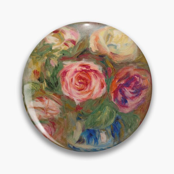 Item preview, Vase De Roses by Pierre-Auguste Renoir: Romantic Impressionist Floral Poster designed and sold by artofuniverse.
