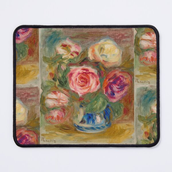 Item preview, Vase De Roses by Pierre-Auguste Renoir: Romantic Impressionist Floral Poster designed and sold by artofuniverse.
