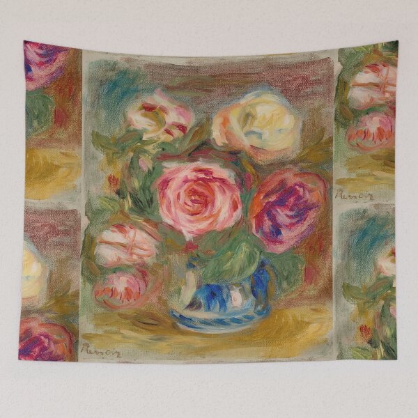 Item preview, Vase De Roses by Pierre-Auguste Renoir: Romantic Impressionist Floral Poster designed and sold by artofuniverse.