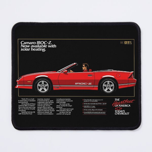 Item preview, 1988-1989 Camaro IROC-Z Convertible – Retro 80s Muscle Car Poster Art designed and sold by Stinky Lincy's Apparel Company.