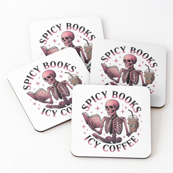 Item preview, Spicy Books Icy Coffee Shirt | Skeleton Reading Book Lover Tee | Dark Academia Coffee Aesthetic designed and sold by MS Pod Studio.