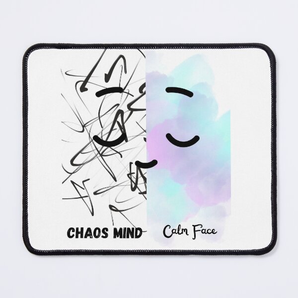 Item preview, Calm Face Chaos Mind - Aesthetic Overthinking Anxiety Design designed and sold by khaoulaassila.