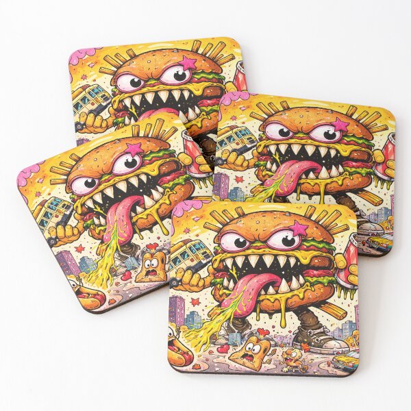 Item preview, Crazy Monster Burger Attack designed and sold by lunavele.