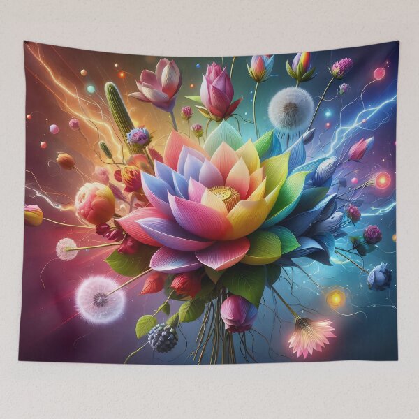 Item preview, Autism Awareness Vibrant Symbolic Floral Bouquet designed and sold by AI-Only Creations.