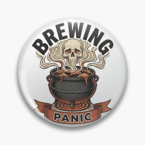 Item preview, Brewing Panic Funny Cauldron Coffee WFH Burnout Comic Art Tee designed and sold by Mythic Ink Studio.
