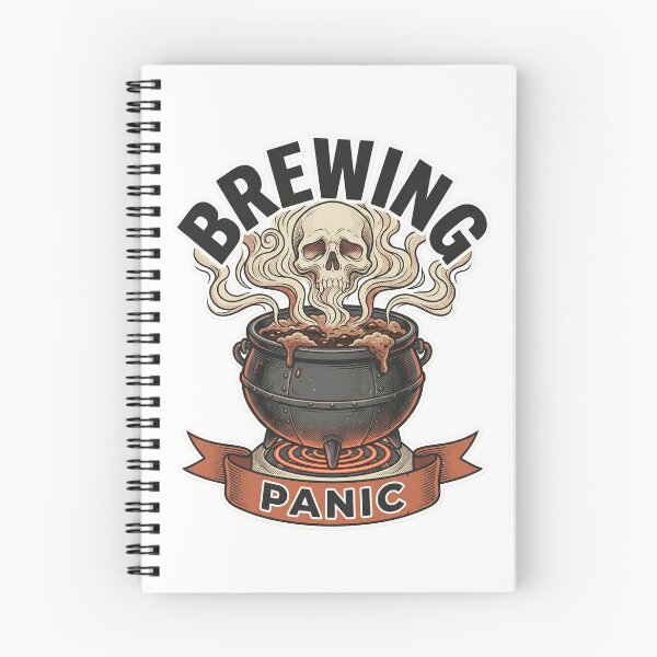 Item preview, Brewing Panic Funny Cauldron Coffee WFH Burnout Comic Art Tee designed and sold by Mythic Ink Studio.