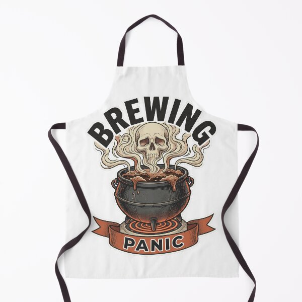 Item preview, Brewing Panic Funny Cauldron Coffee WFH Burnout Comic Art Tee designed and sold by Mythic Ink Studio.