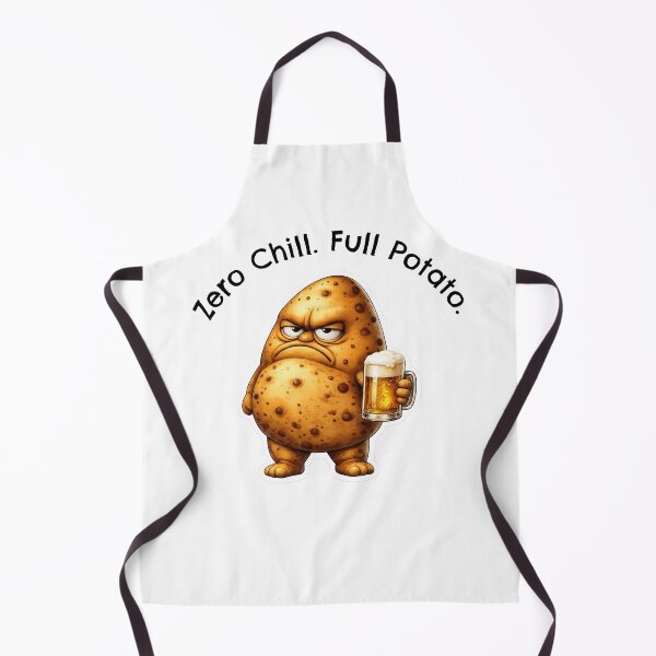 Item preview, Zero Chill Full Potato Funny Grumpy Beer Potato Meme designed and sold by DigiWoosh.