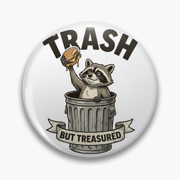 Item preview, Trash But Treasured Funny Raccoon Trash Panda Goblin Mode Comic Art Tee designed and sold by Mythic Ink Studio.