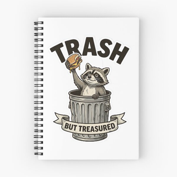 Item preview, Trash But Treasured Funny Raccoon Trash Panda Goblin Mode Comic Art Tee designed and sold by Mythic Ink Studio.