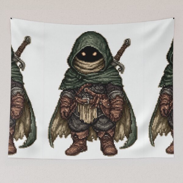 Item preview, Dark Hooded Rogue Pixel Art Character designed and sold by Piotrek0001.