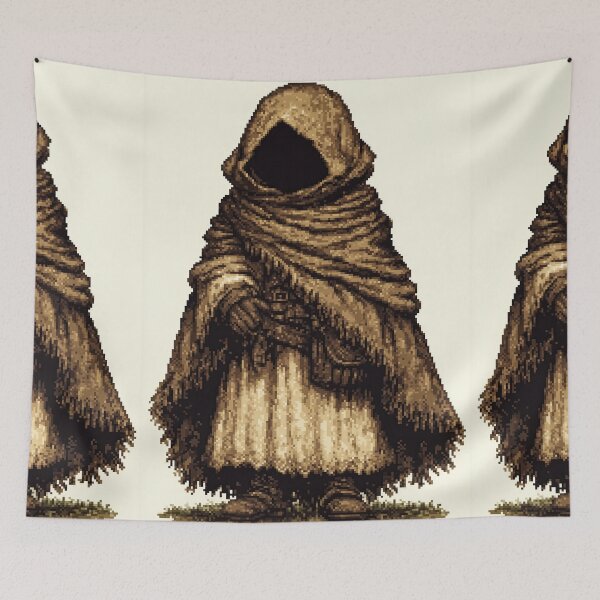 Item preview, Mysterious Cloaked Traveler Pixel Art designed and sold by Piotrek0001.
