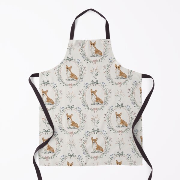 Item preview, Corgi Dog Soft Pastel Vintage Floral Whimsical Pattern designed and sold by OliaCreate.