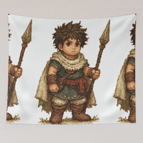 Item preview, Town Guard with Spear Pixel Art designed and sold by Piotrek0001.