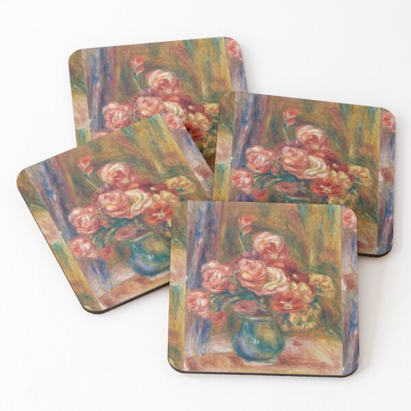 Item preview, Vase of Roses by Pierre-Auguste Renoir: Impressionist Floral Fine Art Print designed and sold by artofuniverse.