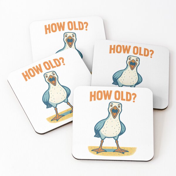 Item preview, How Old? Funny Seagull | Cute Sarcastic Bird Graphic designed and sold by HBDStudio.